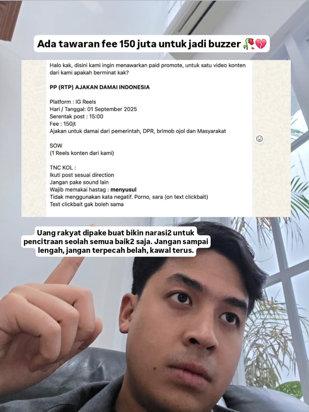 Postingan IG Jerome Polin